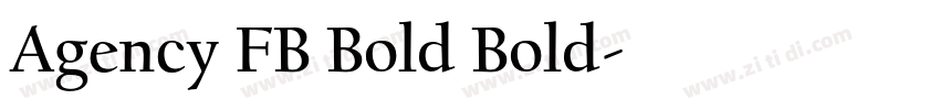 Agency FB Bold Bold字体转换